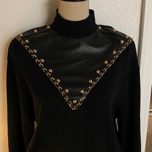 St. John by Marie Gray Leather Embellished